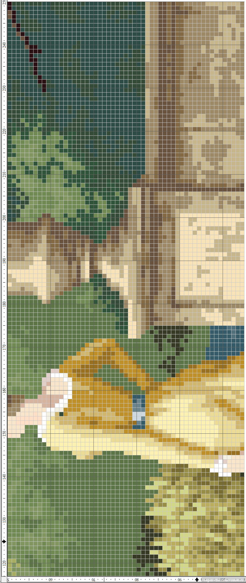 Девушки и бабочки крестиком