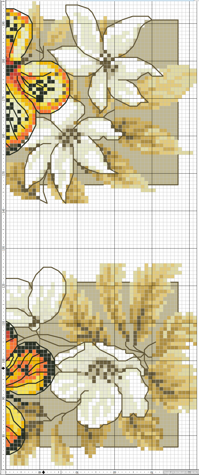 Девушки и бабочки крестиком