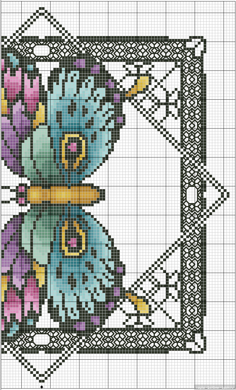 Девушки и бабочки крестиком