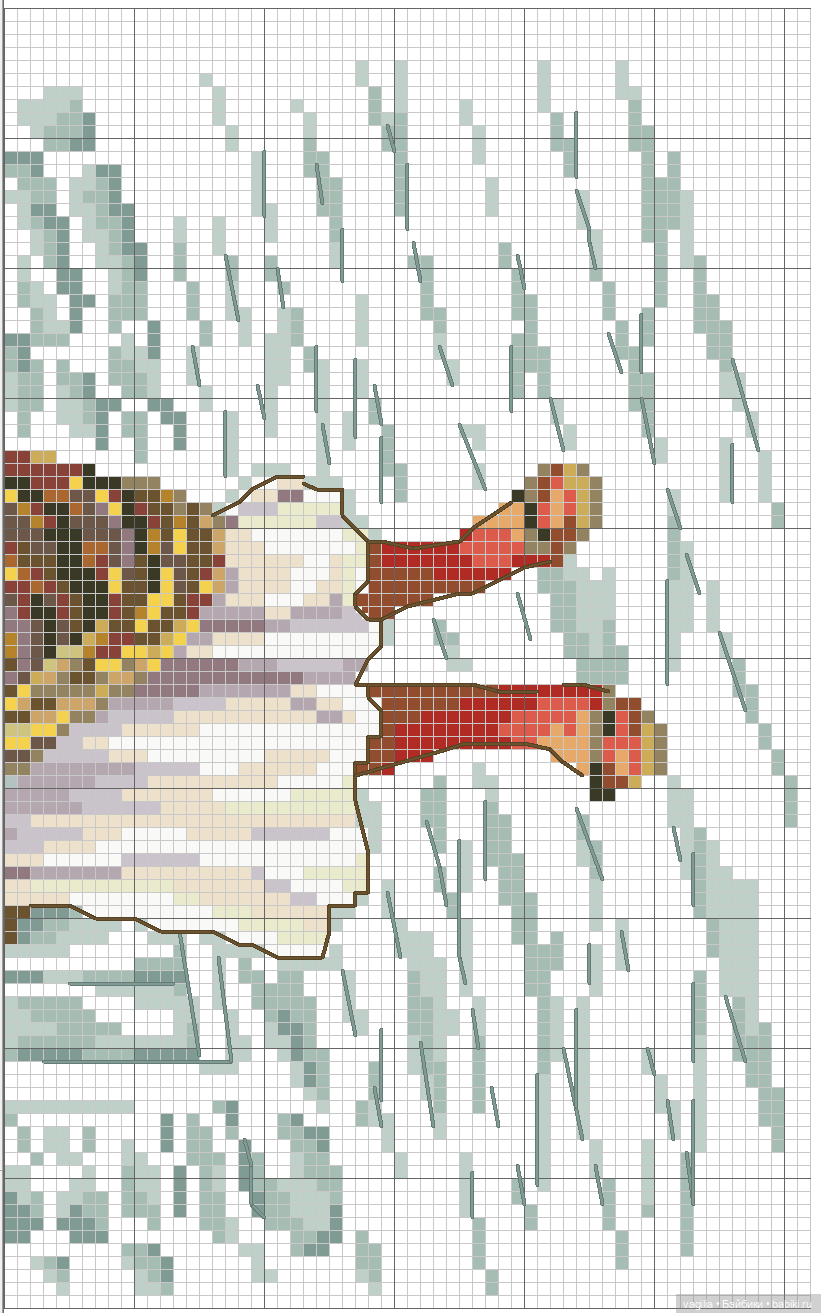 Девушки и бабочки крестиком