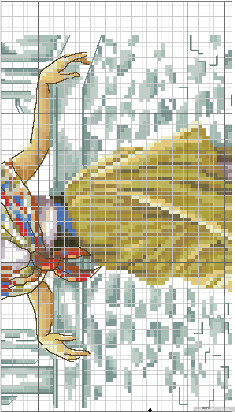 Девушки и бабочки крестиком