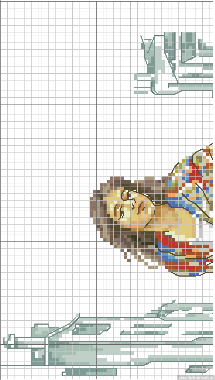 Девушки и бабочки крестиком