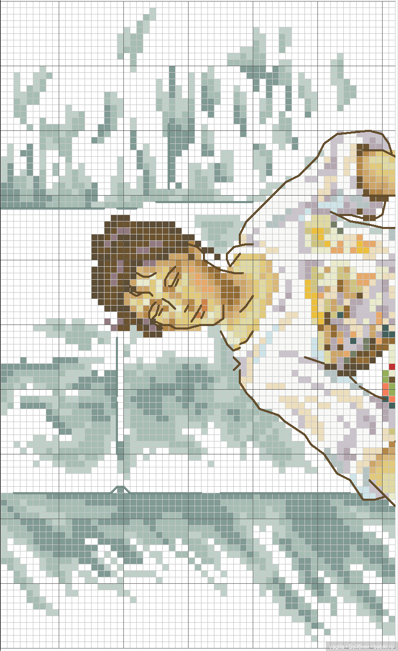 Девушки и бабочки крестиком (фото 2)