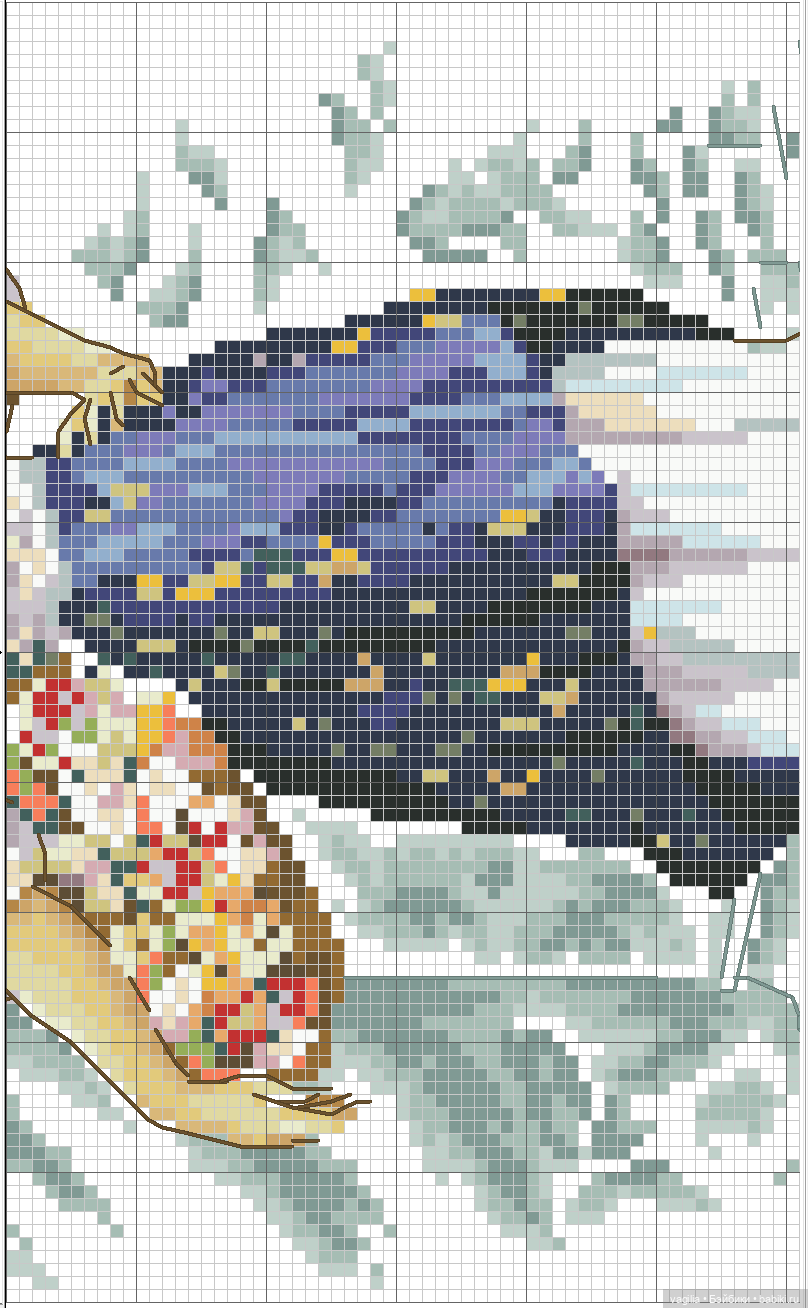 Девушки и бабочки крестиком (фото 3)