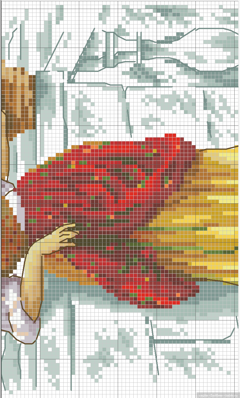 Девушки и бабочки крестиком (фото 8)