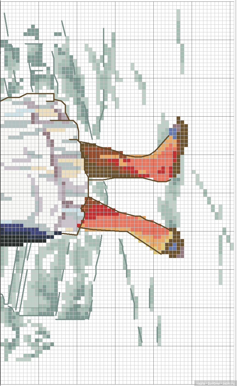 Девушки и бабочки крестиком (фото 4)