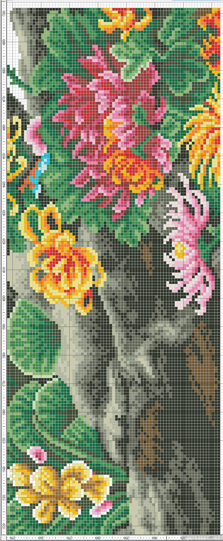 Панно с тигром и котята крестом