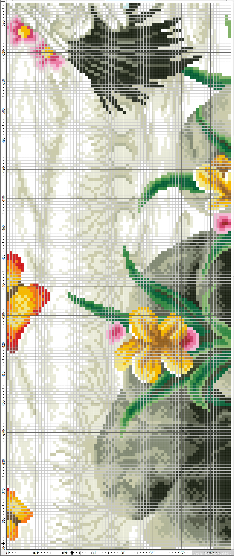 Панно с тигром и котята крестом