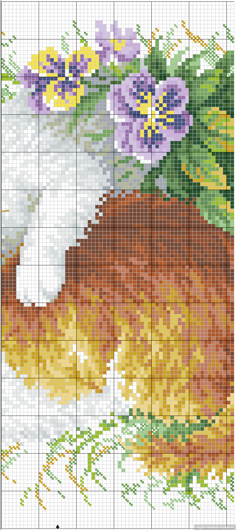 Панно с тигром и котята крестом