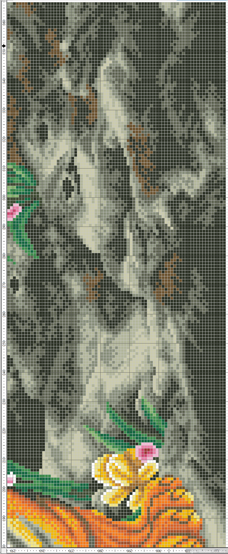 Панно с тигром и котята крестом
