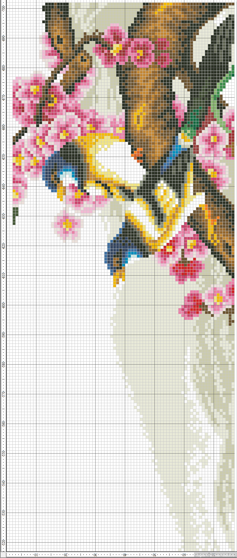 Панно с тигром и котята крестом