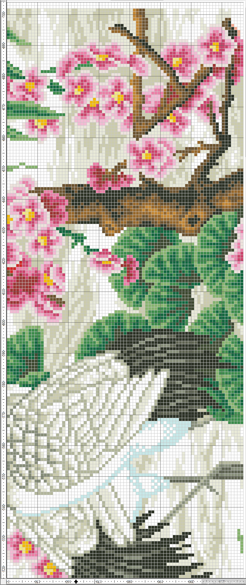 Панно с тигром и котята крестом