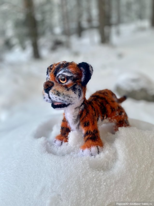 Живой тигрёнок Амур — Вязаные игрушки и амигуруми: крючком