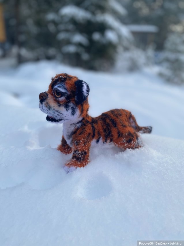 Живой тигрёнок Амур — Вязаные игрушки и амигуруми: крючком