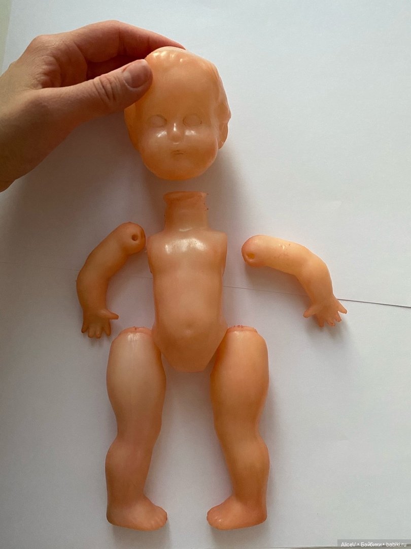 Выгорел пластик куклы СССР. Мой опыт. 1 часть преображения (фото 9)