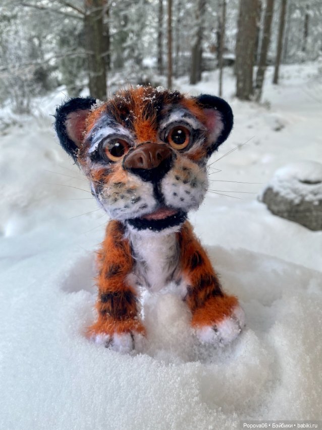 Живой тигрёнок Амур — Вязаные игрушки и амигуруми: крючком