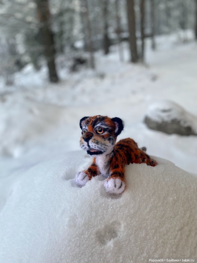 Живой тигрёнок Амур — Вязаные игрушки и амигуруми: крючком