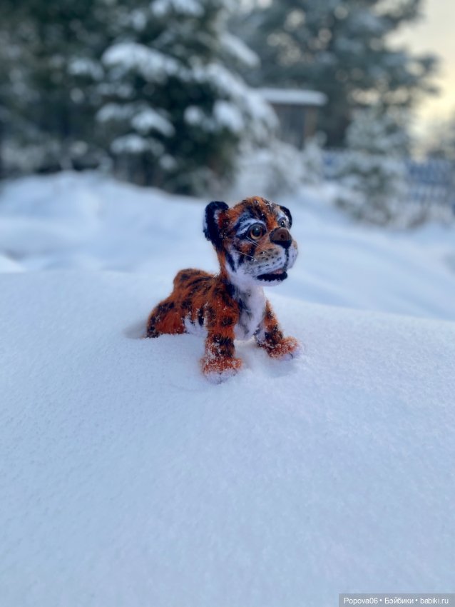 Живой тигрёнок Амур — Вязаные игрушки и амигуруми: крючком