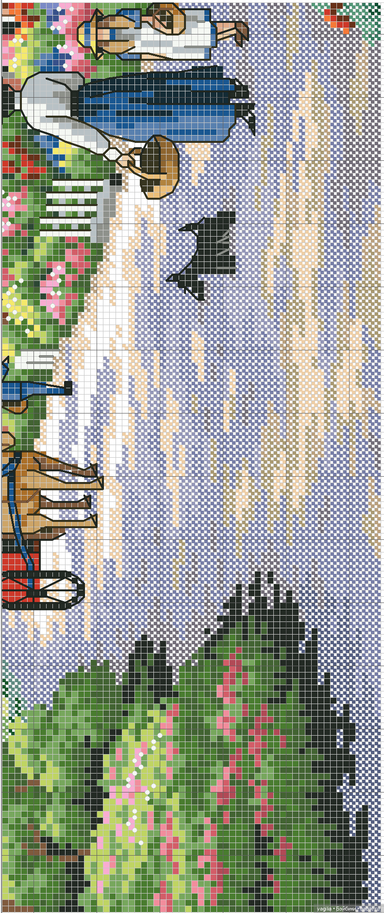 Домики крестом — Схемы вышивки крестом: фото узоров