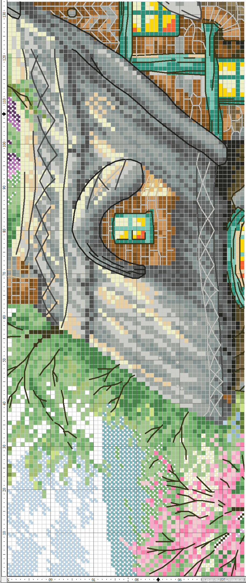 Домики крестом — Схемы вышивки крестом: фото узоров (фото 3)