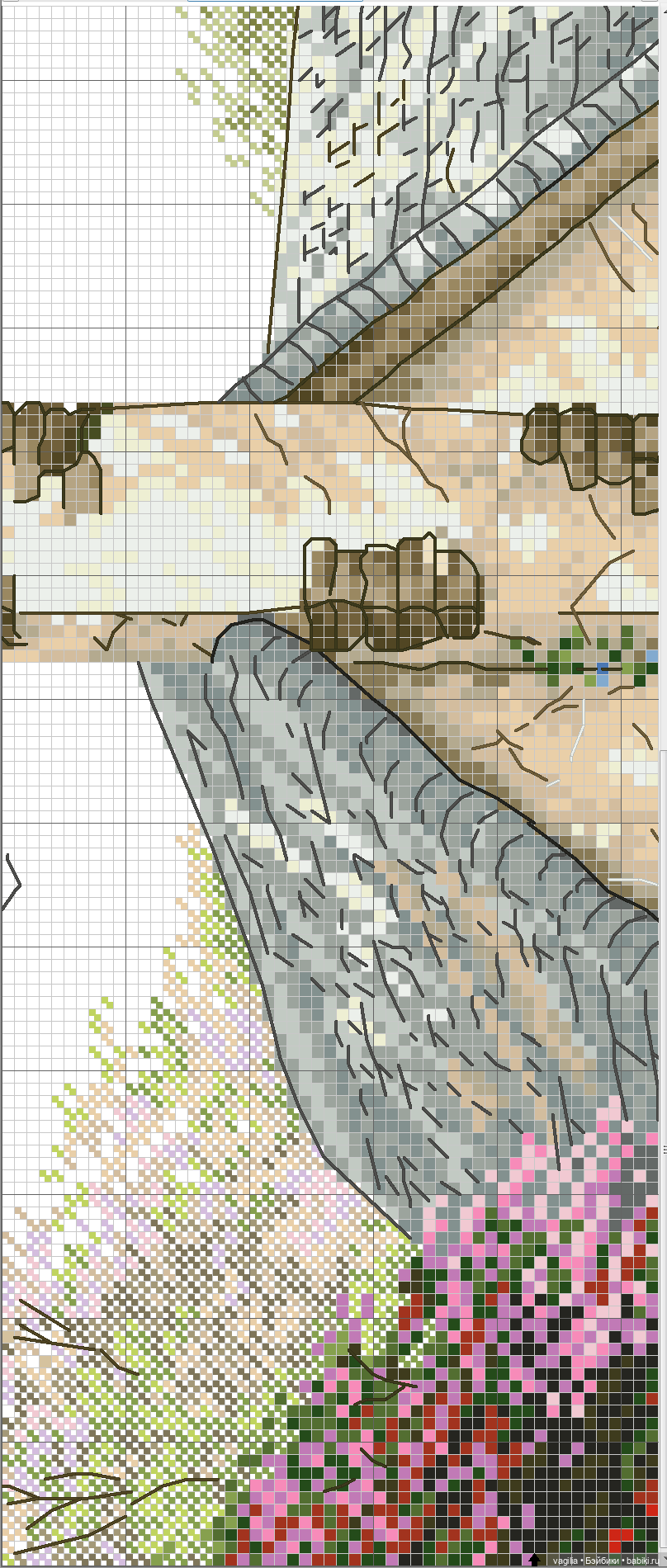 Домики крестом — Схемы вышивки крестом: фото узоров