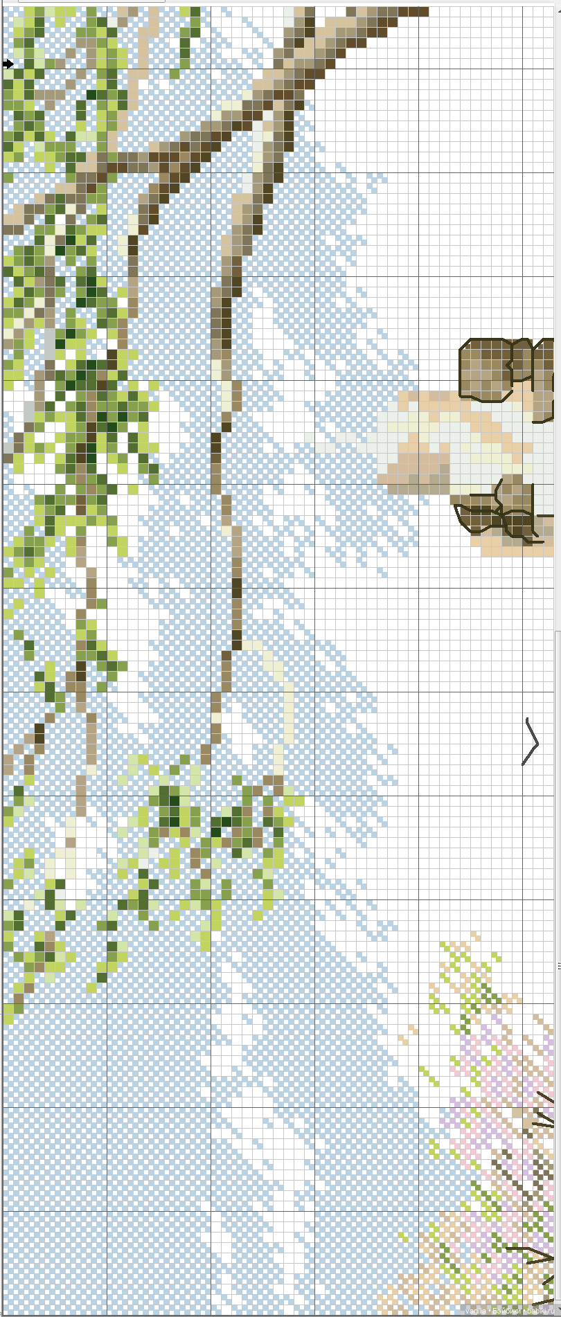 Домики крестом — Схемы вышивки крестом: фото узоров