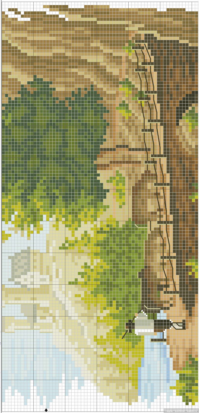 Домики крестом — Схемы вышивки крестом: фото узоров