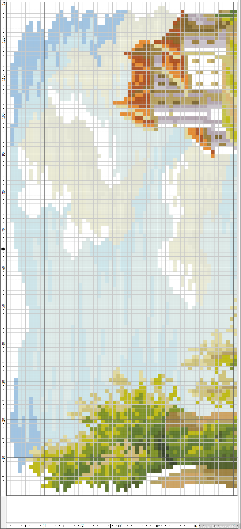 Домики крестом — Схемы вышивки крестом: фото узоров