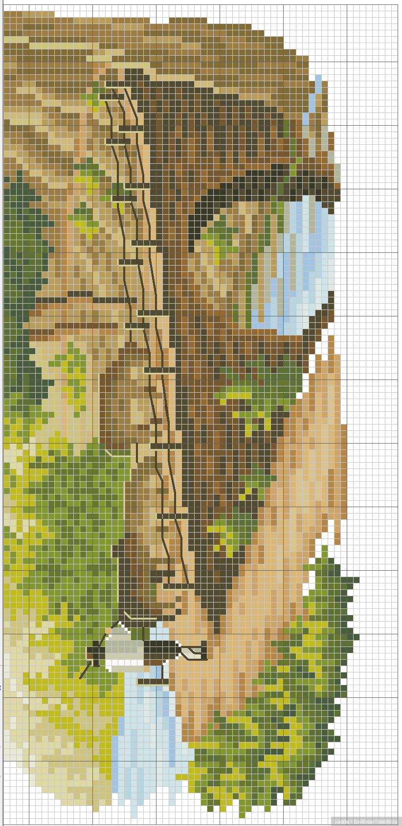 Домики крестом — Схемы вышивки крестом: фото узоров