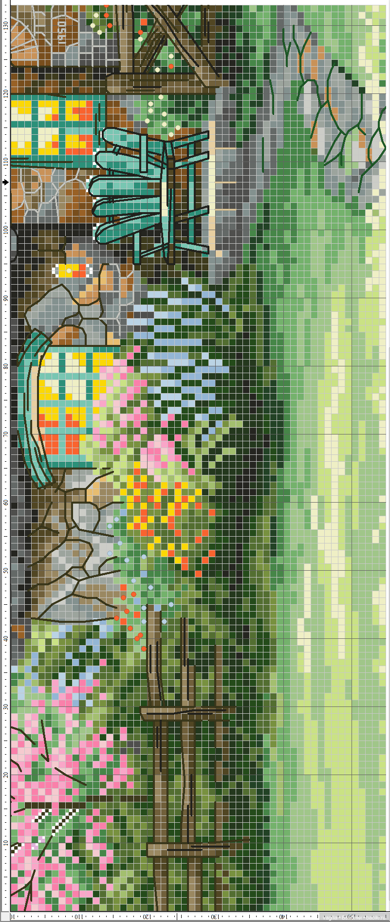 Домики крестом — Схемы вышивки крестом: фото узоров (фото 4)