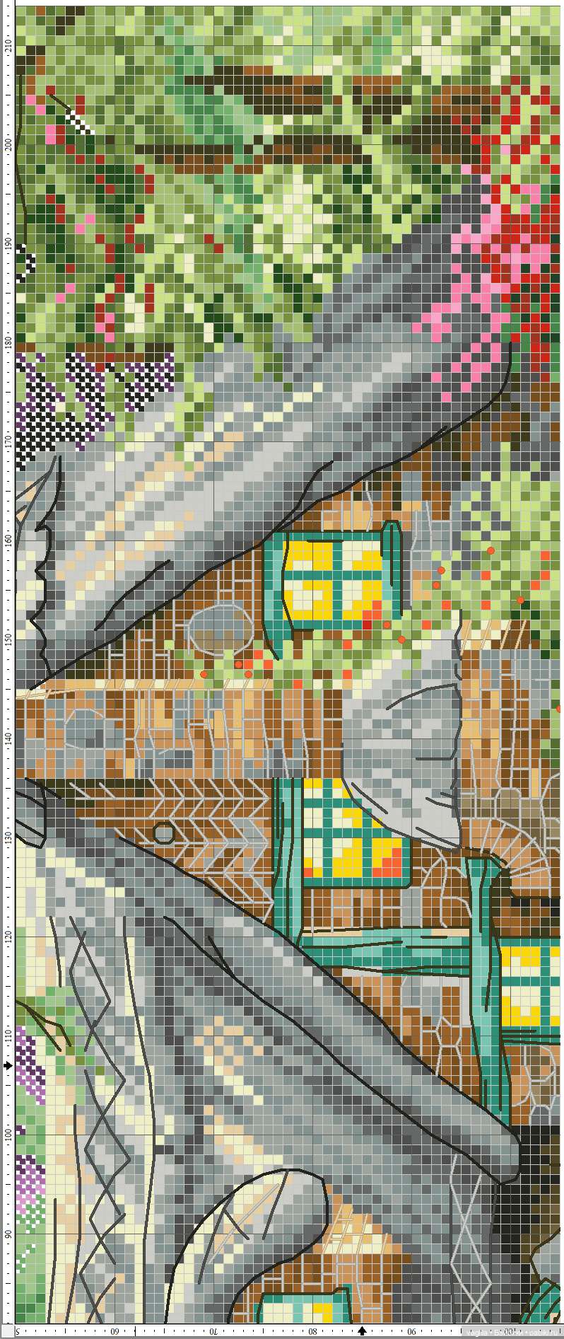 Домики крестом — Схемы вышивки крестом: фото узоров (фото 7)