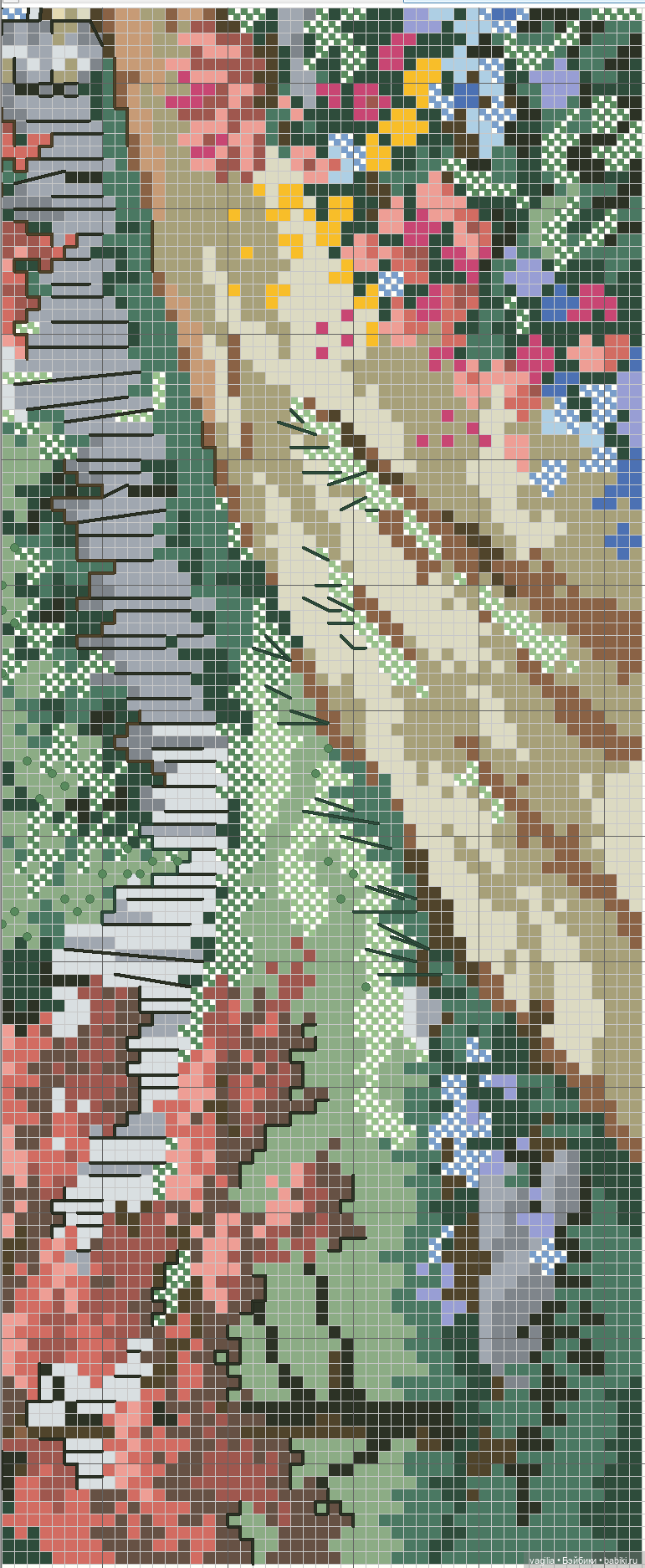 Домики крестом — Схемы вышивки крестом: фото узоров