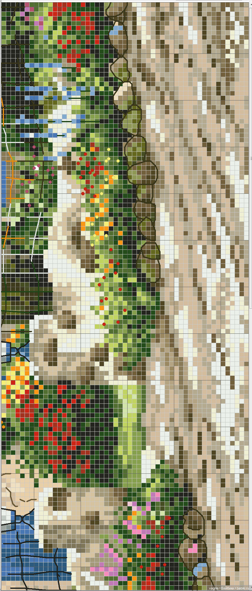 Домики крестом — Схемы вышивки крестом: фото узоров