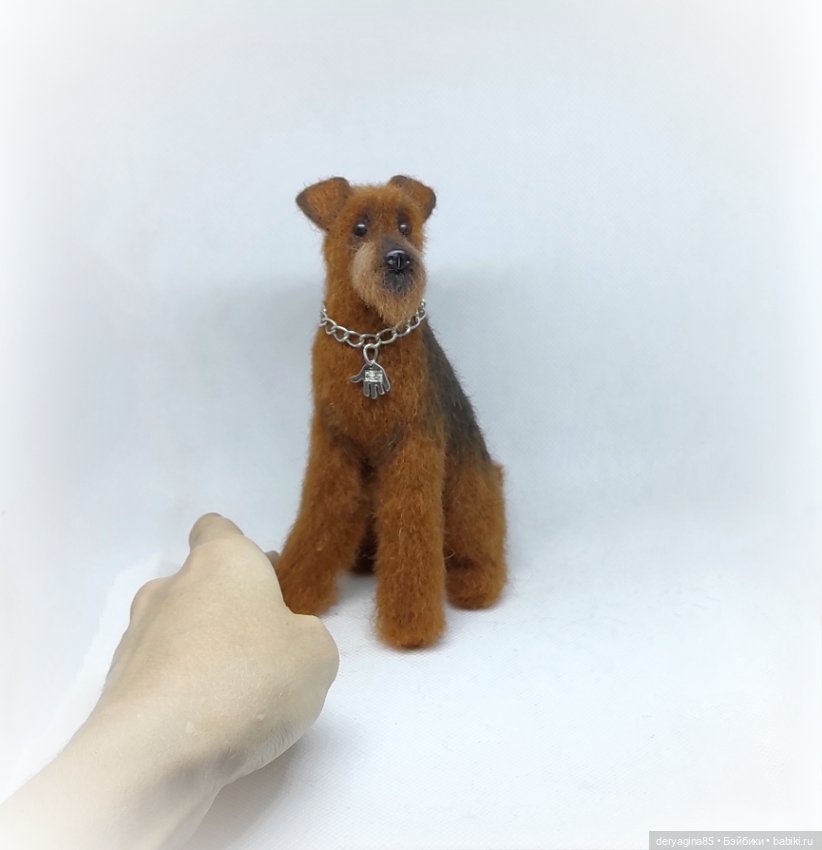 Эрдельтерьер — Валяные игрушки из шерсти: сухое валяние (фото 3)