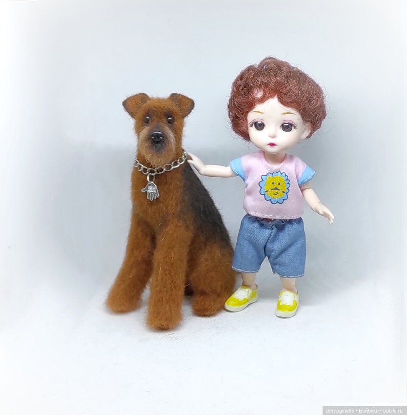 Эрдельтерьер — Валяные игрушки из шерсти: сухое валяние (фото 9)