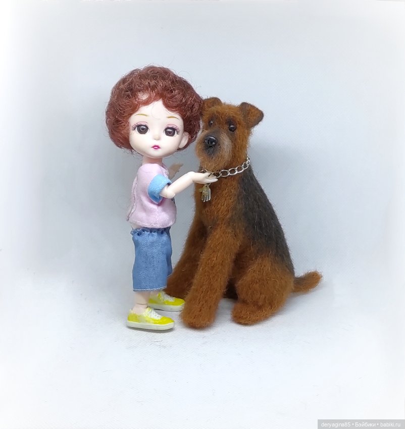 Эрдельтерьер — Валяные игрушки из шерсти: сухое валяние (фото 8)