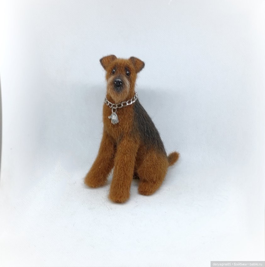 Эрдельтерьер — Валяные игрушки из шерсти: сухое валяние