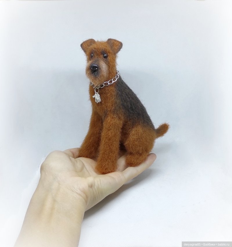 Эрдельтерьер — Валяные игрушки из шерсти: сухое валяние (фото 5)