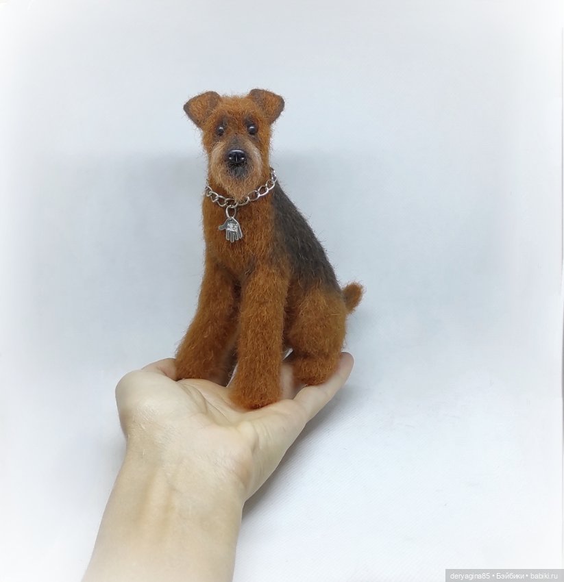 Эрдельтерьер — Валяные игрушки из шерсти: сухое валяние (фото 4)