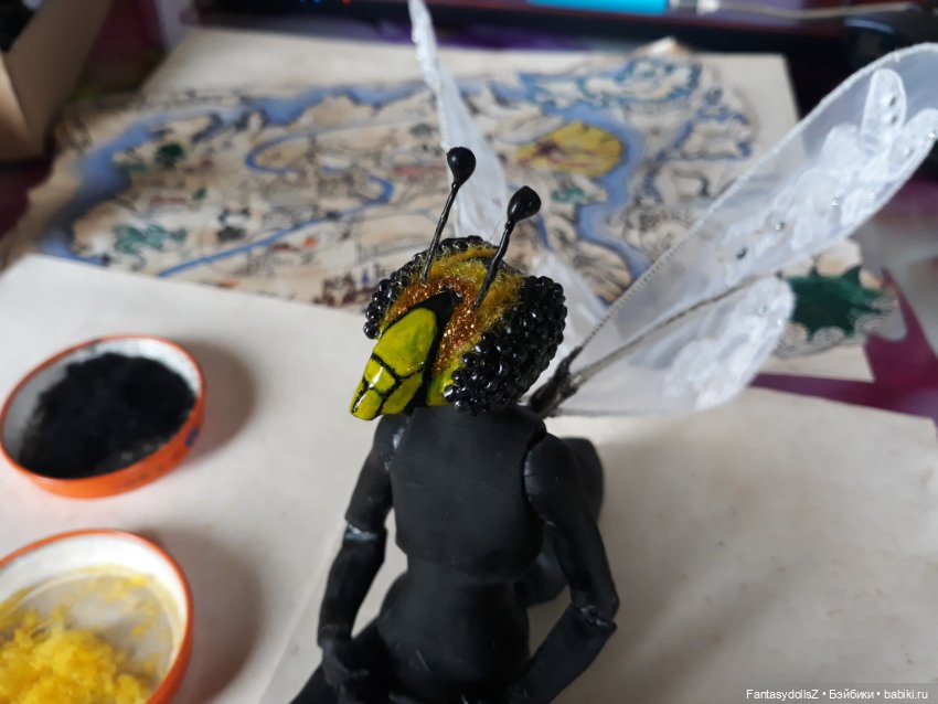 Мейкап и блашинг головы Авторской БЖД Осы (фото 3)