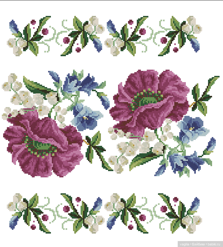 Скатерти и салфетки крестиком