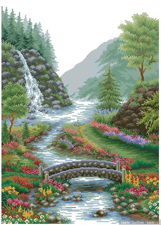 Уютные уголки на природе крестиком