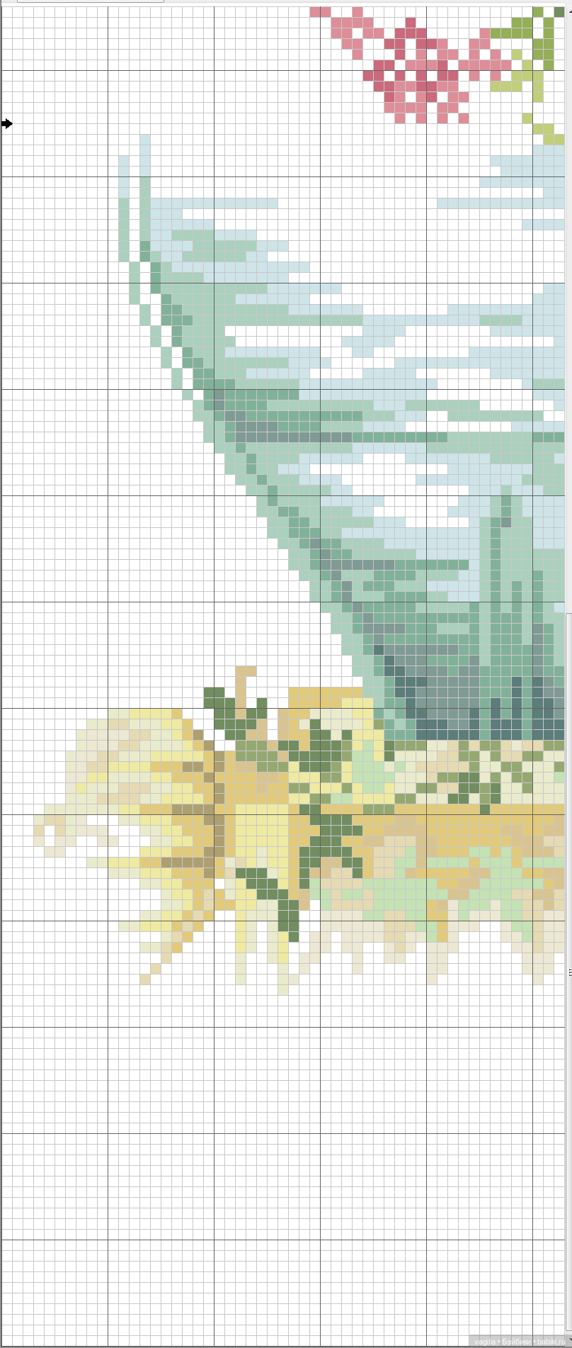 Уютные уголки на природе крестиком