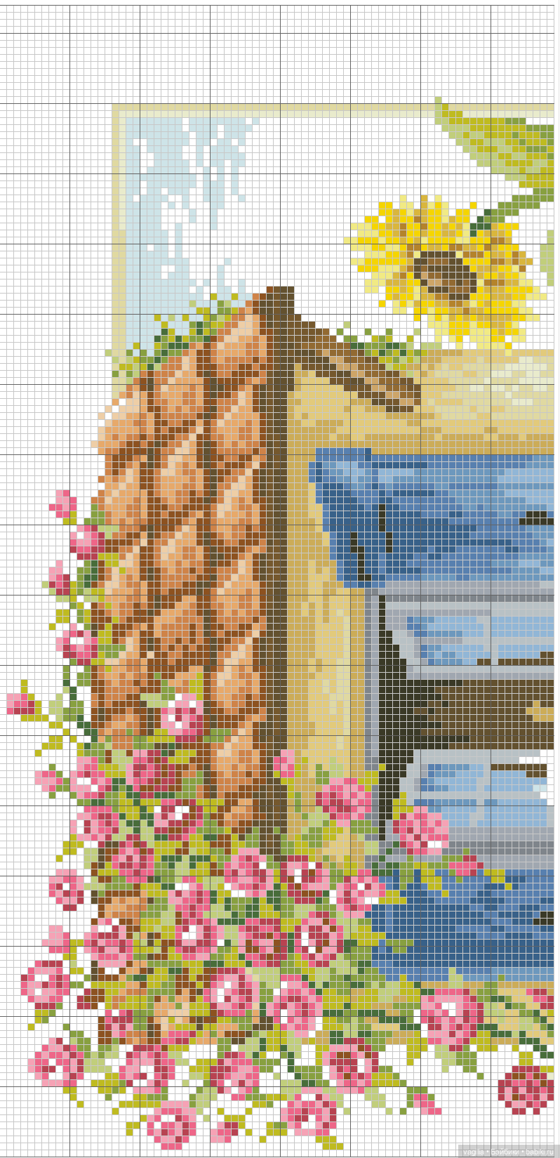 Уютные уголки на природе крестиком