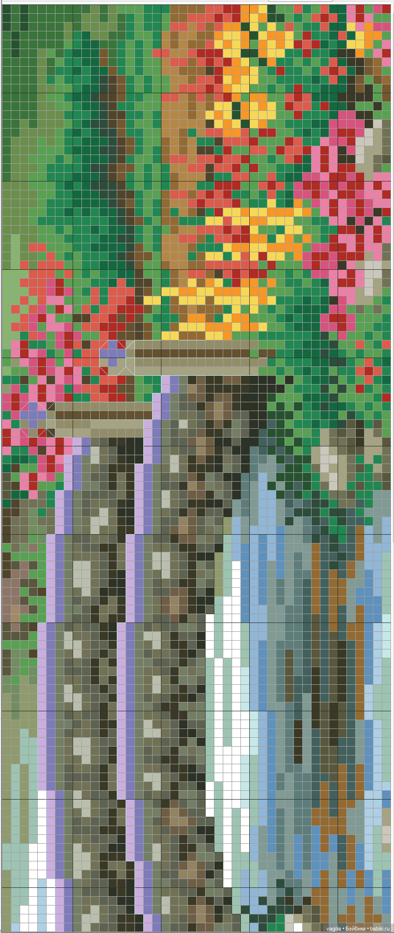 Уютные уголки на природе крестиком