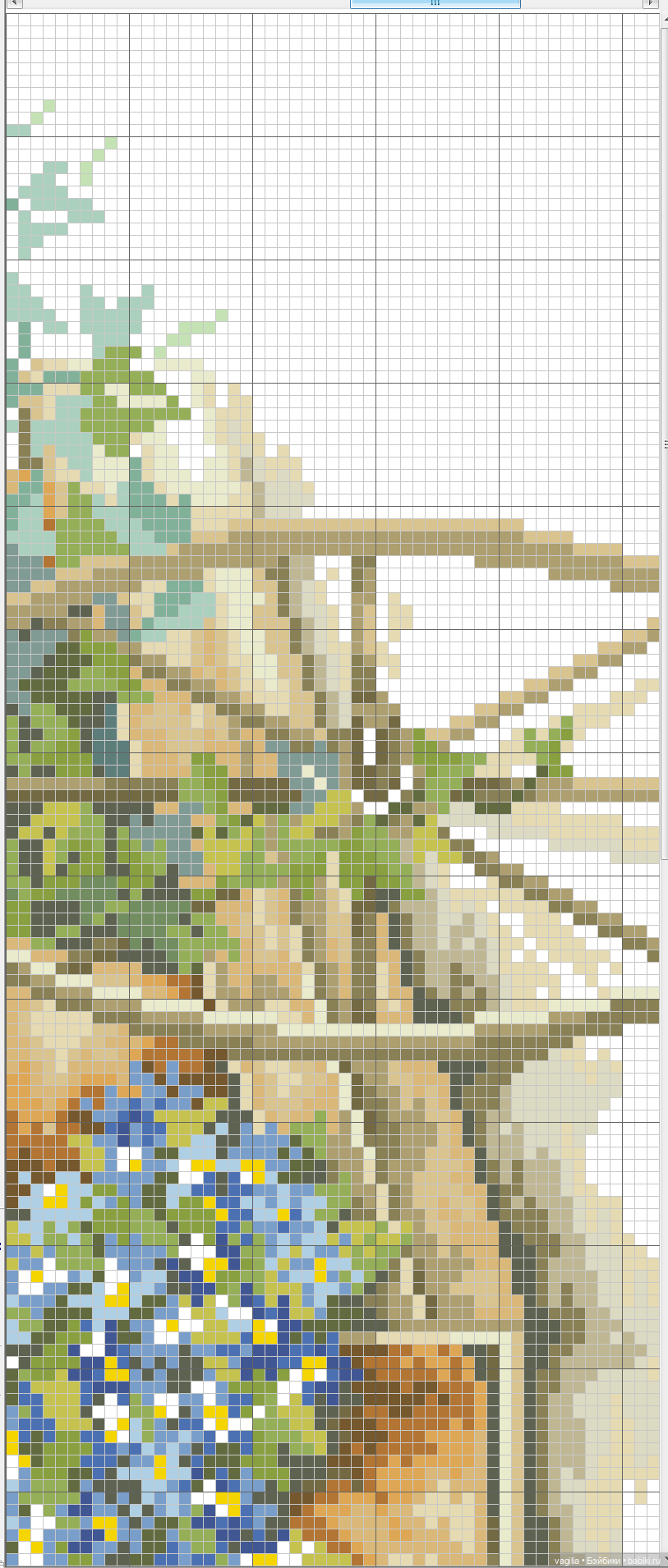 Уютные уголки на природе крестиком