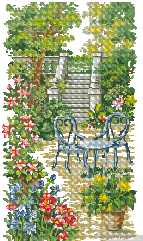 Уютные уголки на природе крестиком