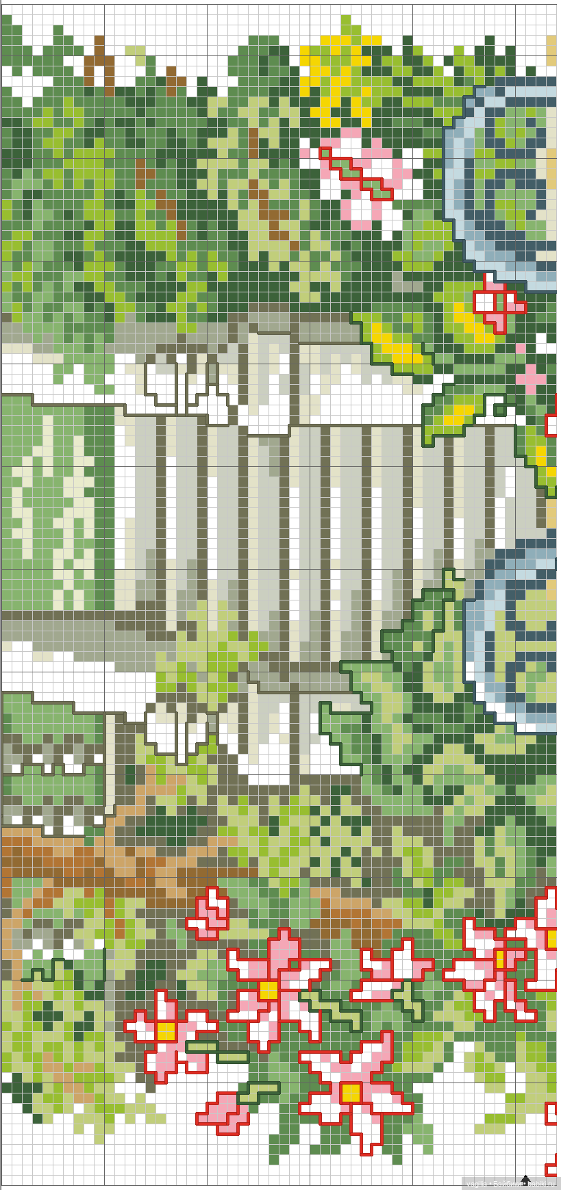 Уютные уголки на природе крестиком