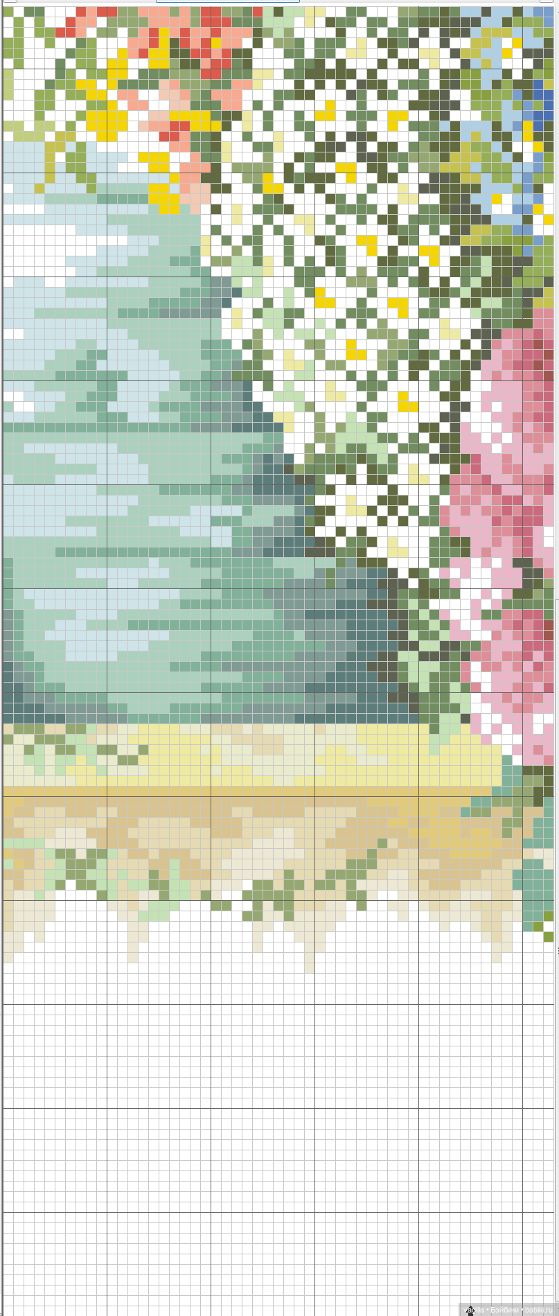 Уютные уголки на природе крестиком