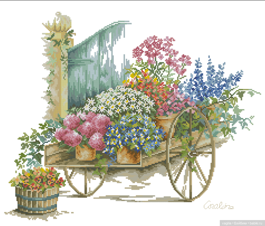 Уютные уголки на природе крестиком